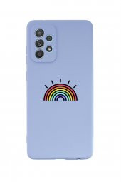 Samsung Galaxy A13 Uyumlu Gökkuşağı Desenli Premium Silikonlu Lansman Telefon Kılıfı - 2