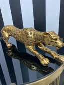Leopar Eskitme Gold Dekoratif Biblo - 1