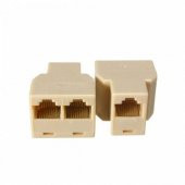 Ethernet Çoklayıcı RJ45 2li Ara Aparat 2 Port ikili Adaptör - 1