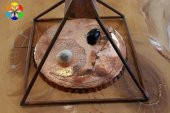 Bakır Piramit KEOPS ve YIN YANG El Yapımı Grid İkili Set - 1