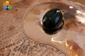 Bakır Piramit KEOPS ve YIN YANG El Yapımı Grid İkili Set - 8