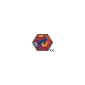 Ahşap Montessori Akıl Oyunları Tetris Mantık ve Koordinasyon Oyunu Altıgen - 3