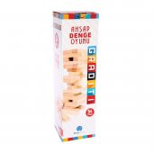 54 Parça Ahşap Jenga Benzeri Denge Oyunu - 1