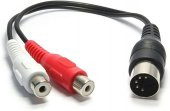 5 Pin Din Erkek to 2 RCA Dişi Çevirici Kablo - 50 cm - 1