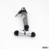 Winex Mıknatıslı Metal Mikrofonlu Kablolu Kulakiçi Kulaklık Gri - 3