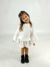 Zeze Melek Beyaz Nakış Elbise - 4