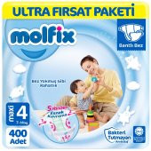 Molfix Bebek Bezi 4 Beden Ultra Fırsat Paketi 100x4 400 Adet - 1