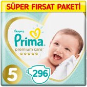 Prima Premium Care 5 Beden Bebek Bezi 74x4 296 Adet - 1