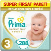Prima Premium Care Bebek Bezi 3 Beden 6-10 Kg (3x96) 288 Adet thumbnail 1