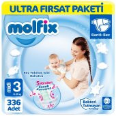 Molfix Bebek Bezi 3 Beden Ultra Fırsat Paketi 112x3 336 Adet - 1
