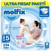 Molfix Bebek Bezi 5 Beden Ultra Fırsat Paketi 78x3 234 Adet thumbnail 1
