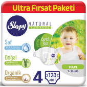 Sleepy Natural Bebek Bezi 4 Beden Ultra Fırsat Paketi 120 Adet - 1