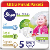 Sleepy Natural Bebek Bezi 5 Beden Ultra Fırsat Paketi 192 Adet - 1