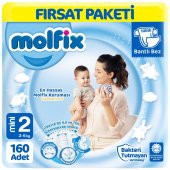 Molfix Bebek Bezi 2 Beden Fırsat Paketi 80x2 160 Adet - 1