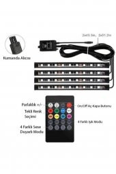 Hyper Araç Içi Aydınlatma Kumandalı Müziğe Duyarlı 9 Led Ayak Altı Led - 7 Renk Rg - 4
