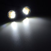 Çift Renk Ayna Altı Led Kartal Göz Led Gündüz Ledi Turuncu Beyaz  2li - 5