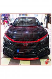 Honda Cıvıc Fc5 4 Parça Kırmızı-siyah Lip - 4