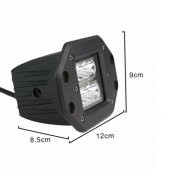 6 Led 18 W Beyaz Gömme Kabin Lambası Off Road Çalışma Sis Lambası - 6