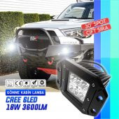 6 Led 18 W Beyaz Gömme Kabin Lambası Off Road Çalışma Sis Lambası - 1