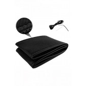 Noktalı Siyah Deri Siyah Ip Dikmeli Direksiyon Kılıfı - 4