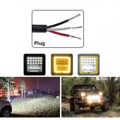 42 Led 126 W Beyaz 3 Modlu Turuncu Beyaz Yayıcı Off Road Farı Lamba Çalışma Lambası Sis Lambası - 8