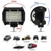 24 Led 72 W Yayıcı Delici Off Road Farı Lamba Çalışma Lambası Sis Lambası - 2