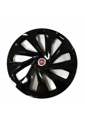 Fiat Palio Uyumlu 14 Inç 4 Adet Piano Black Siyah Jant Kapağı Takımı - 1