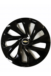 Chevrolet Aveo Uyumlu 14 Inç 4 Adet Piano Black Siyah Jant Kapağı Takımı - 1