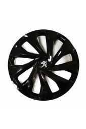 Peugeot 308 Uyumlu 15 Inç 4 Adet Piano Black Siyah Jant Kapağı Takımı thumbnail 1