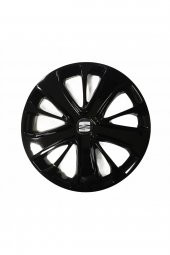 Seat Felicia Uyumlu 15 Inç Piano Black Siyah Jant Kapağı 4 Adet thumbnail 1