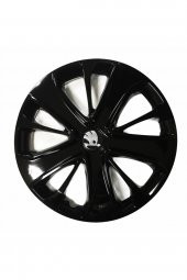 Skoda Uyumlu 15 Inç Piano Black Siyah Jant Kapağı 4 Adet - 1
