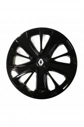 Renault Symbol Uyumlu 15 Inç Piano Black Siyah Jant Kapağı 4 Adet thumbnail 1