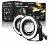 76 MM Turuncu Mercekli Angel Led Halkalı Sis Far Metal Gövde - 1