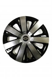 Chevrolet Rezzo Uyumlu 15 Inç Piano Black Siyah Beyaz Renkli Jant Kapağı 4 Adet - 1
