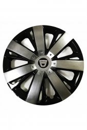 Dacia Dokker Uyumlu 15 Inç Piano Black Siyah Beyaz Renkli Jant Kapağı 4 Adet thumbnail 1