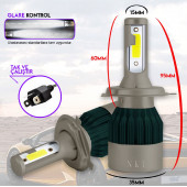 H4 White Beyaz Led Xenon Far Ledi Led Zenon Far Ampulü - 3