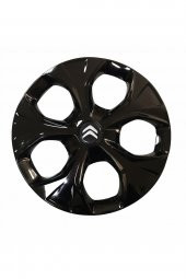 Citroen Araçlarına Uyumlu 14 Inç Piano Black Siyah Jant Kapağı 4 Adet thumbnail 1