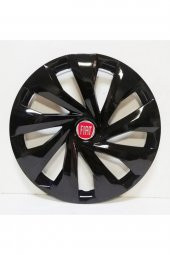Fiat 15 Inç Piano Black Jant Kapağı 4 Adet Amblem Hediye - 1