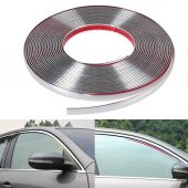 Araç İçi Dışı 3D Krom Dekoratif Nikelaj Şerit Çıta 9mm X 15 Metre - 2