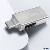 Winex Wiwu T02 USB Type-C Hub Çevirici ve Çoklayıcı Hub Gri - 2