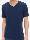 JOYT22002 V YAKA TİŞÖRT REGULAR FIT %100 PAMUK COMPACK PENYE - 2