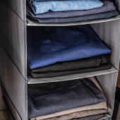 Dolap İçi Bölmeli Düzenleyici IKEA Ölçü 35x45x125 cm Gri Renk MeridyenDukkan Bölmeli Düzenleyici - 4