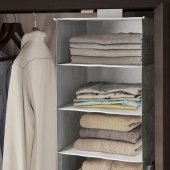 Desenli Bölmeli Dolap Düzenleyicisi IKEA Gri MeridyenDukkan 30x30x90 Cm Düzenleme Bölmeli Dolapiçi - 4