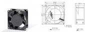 Marxlow 80x80x25 mm 220 Volt 0.08 Amper Metal Fan - 1