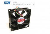 AVC 80x80x25 mm 12 Volt 0.50 Amper 4 pin Fan - 1