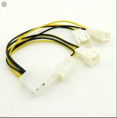 PSU Fan Çoklayıcı - 1 Molex - 4x 3 Pin - 1
