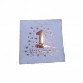 1 Yaşındayım Yazılı  Peçete Varaklı 33X33 CM  (16 Adet) - 3