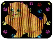 Miapet Elekli Desenli Kedi Tuvalet Önü Paspası 60 x 45 cm Tombul Kedi - 1