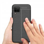 Huawei P40 Lite Kılıf Zore Niss Deri Desenli Silikon Kılıf - 11