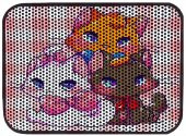 Miapet Elekli Desenli Kedi Tuvalet Önü Paspası 60 x 45 cm Three Colour - 1